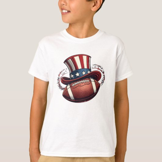4. Juli Fußball Patriotic Player Men Boys Kind T-Shirt (Vorderseite)