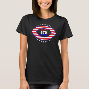 4. Juli Fußball Sport Patriotische amerikanische F T-Shirt