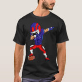 4. Juli Fußball über die USA Sport American Fl T-Shirt (Vorderseite)