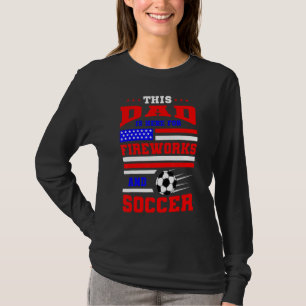 4. Juli Fußball Vater American Flag Sport Usa Fat T-Shirt