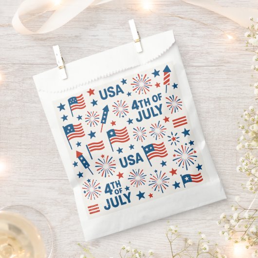 4. Juli Fvor Bag 🇺 🇸 | USA Flag, Fireworks & Geschenktütchen (Ausgeschnitten)
