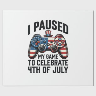 4. Juli Gamer Patriotisches Videospiel-Shirt_1 Geschenkpapier