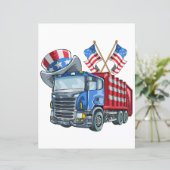 4. Juli Garbage Truck Funny Shirt Männer Frauen (Stehend Vorderseite)