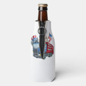 4. Juli Garbage Truck Funny Shirt Männer Frauen Flaschenkühler (Flasche Rückseite)