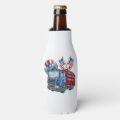 4. Juli Garbage Truck Funny Shirt Männer Frauen Flaschenkühler (Flaschenvorderseite)