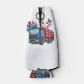 4. Juli Garbage Truck Funny Shirt Männer Frauen Flaschenkühler (Rückseite)