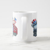 4. Juli Garbage Truck Funny Shirt Männer Frauen Jumbo-Tasse (Rückseite)