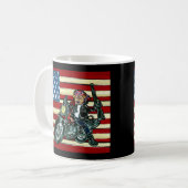 4. Juli - Geboren, Wild Airedale zu sein Kaffeetasse (Vorderseite Links)