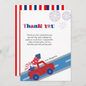 4. Juli Geburtstag Dankeschön Karte (Vorne/Hinten)