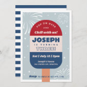 4. Juli Geburtstag Einladung (Vorne/Hinten)