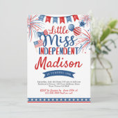 4. Juli Geburtstag Einladung (Stehend Vorderseite)