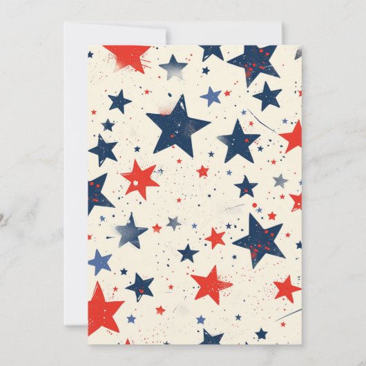 4. Juli Geburtstag Einladung Amerikanische Unabhän (Rückseite)