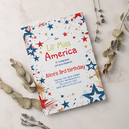 4. Juli Geburtstag Einladung Amerikanische Unabhän