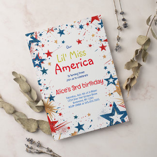 4. Juli Geburtstag Einladung Amerikanische Unabhän