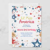 4. Juli Geburtstag Einladung Amerikanische Unabhän (Vorderseite)