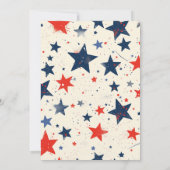 4. Juli Geburtstag Einladung Amerikanische Unabhän (Rückseite)