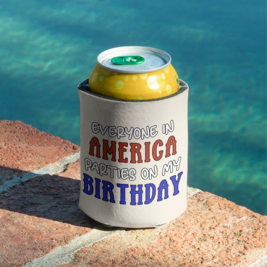 4. Juli Geburtstag Funny Dosenkühler (In Situ Pool)