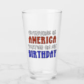 4. Juli Geburtstag Funny Glas (Vorderseite)