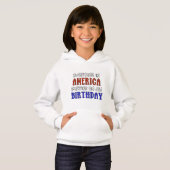 4. Juli Geburtstag Funny Hoodie (Vorne ganz)