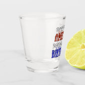 4. Juli Geburtstag Funny Schnapsglas (Links)