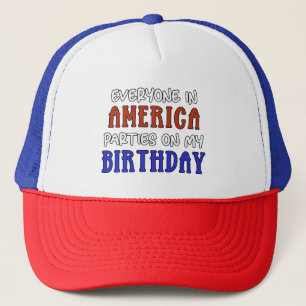 4. Juli Geburtstag Funny Truckerkappe