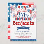 4. Juli Geburtstag, Herr Unabhängiger Einladung (Vorne/Hinten)