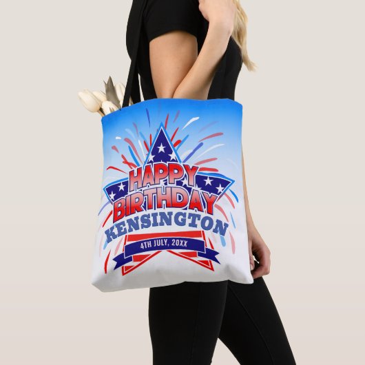 4. Juli Geburtstag Tote Bag Tasche (Von Nahem)