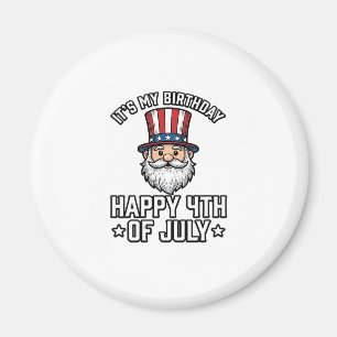 4. Juli Geburtstags-Gnom Patriotisches T-Shirt Des Magnet