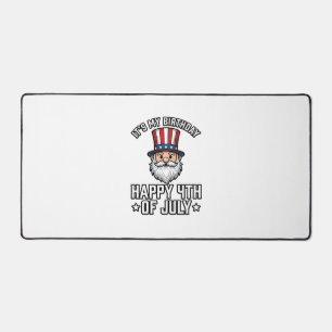 4. Juli Geburtstags-Gnom Patriotisches T-Shirt Des Schreibtischunterlage