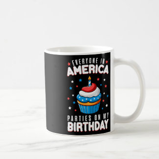 4. Juli Geburtstagsfeier Junge Mädchen Vierter Jul Kaffeetasse