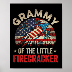 4. Juli Geburtstagsgrammy der kleinen Firecrac Poster