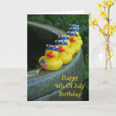 4. Juli Geburtstagskarte Rubber Duckies Karte (Gelbe Blume)