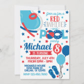 4. Juli Geburtstagsparty Einladung (Vorderseite)