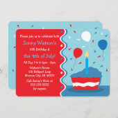 4. Juli Geburtstagsparty Einladungen (Vorne/Hinten)