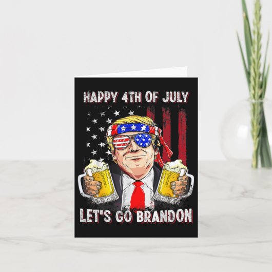 4. Juli gehen wir Beer Brandon Trump Beer Ameri Karte (Vorderseite)