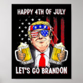 4. Juli gehen wir Beer Brandon Trump Beer Ameri Poster (Vorne)