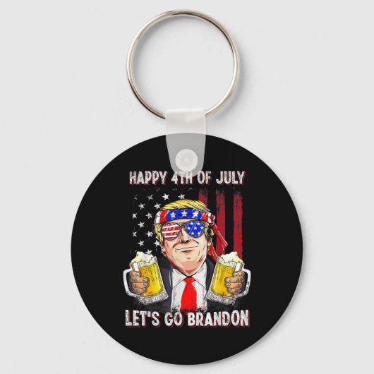 4. Juli gehen wir Beer Brandon Trump Beer Ameri Schlüsselanhänger (Vorderseite)