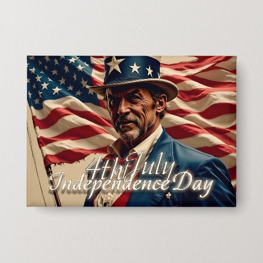 4. Juli - Geist der Unabhängigkeit Button (Vorderseite)