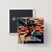 4. Juli - Geist der Unabhängigkeit Button (Vorne & Hinten)