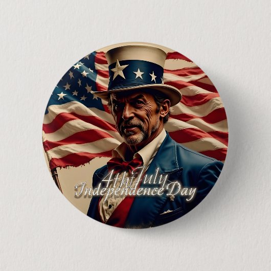 4. Juli - Geist der Unabhängigkeit Button (Vorderseite)