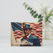 4. Juli - Geist der Unabhängigkeit Feiertagspostkarte (Stehend Vorderseite)