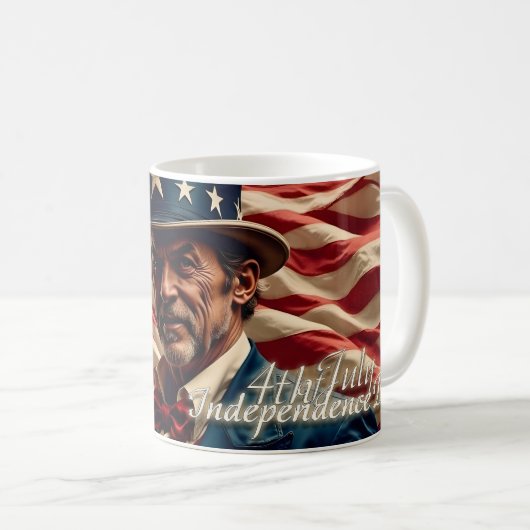 4. Juli - Geist der Unabhängigkeit Kaffeetasse (VorderseiteRechts)