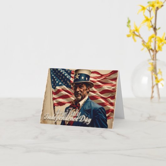 4. Juli - Geist der Unabhängigkeit Karte (Gelbe Blume)