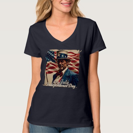 4. Juli - Geist der Unabhängigkeit T-Shirt (Vorderseite)