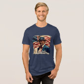 4. Juli - Geist der Unabhängigkeit Tri-Blend Shirt (Vorderseite voll)