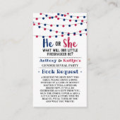 4. Juli Gender-Party Begleitkarte (Vorderseite)