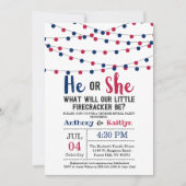 4. Juli Gender-Party Einladung (Vorderseite)