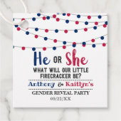 4. Juli Gender-Party Geschenkanhänger (Vorderseite)