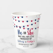 4. Juli Gender-Party Pappbecher (Vorderseite)