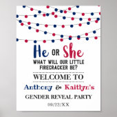 4. Juli Gender-Party Poster (Vorne)